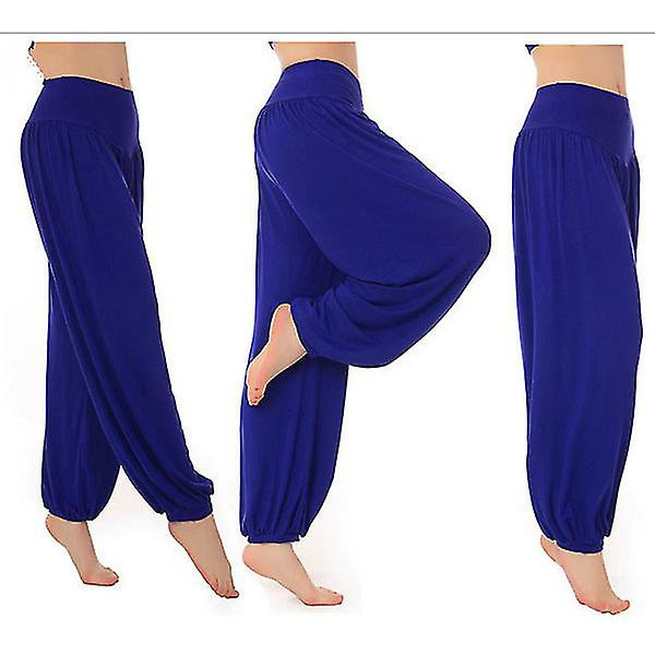Yogabukser med brede ben til kvinder Dark Blue L