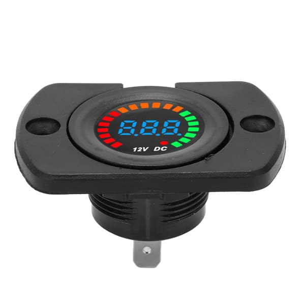 Bilvolt LED Digital Voltmeter Vandtæt Universal 12V DC til Lastbiler Busser Både Yachts