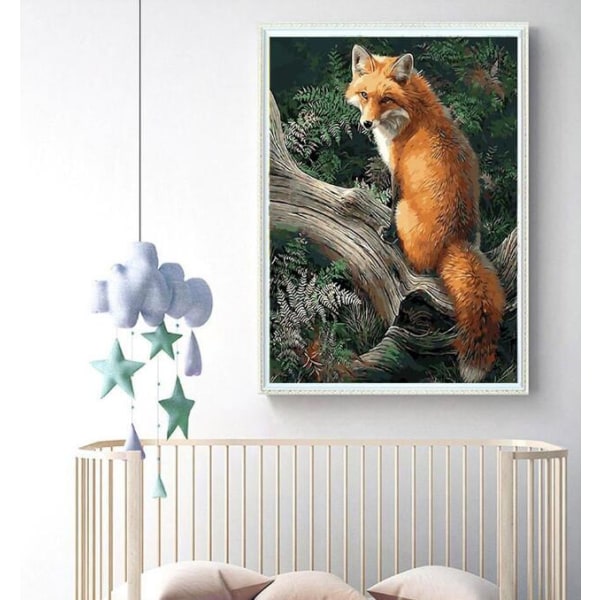 5D DIY Fox diamantmaleri (30X40cm)