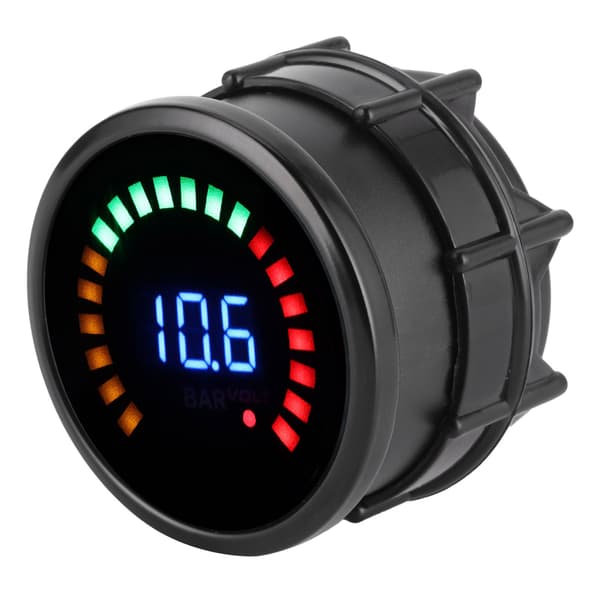 Universal Turbo Boost Måler Voltmeter 52mm LED Digital Display 12V 2 i 1 Måler Sort Skive