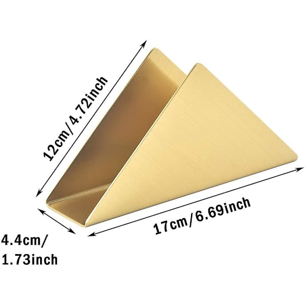 Bordservietholder i rustfrit stål, Europæisk lodret servietholder, Holdbar Enkelhed Rustfrit stål Trekant servietholder til køkkenborde,