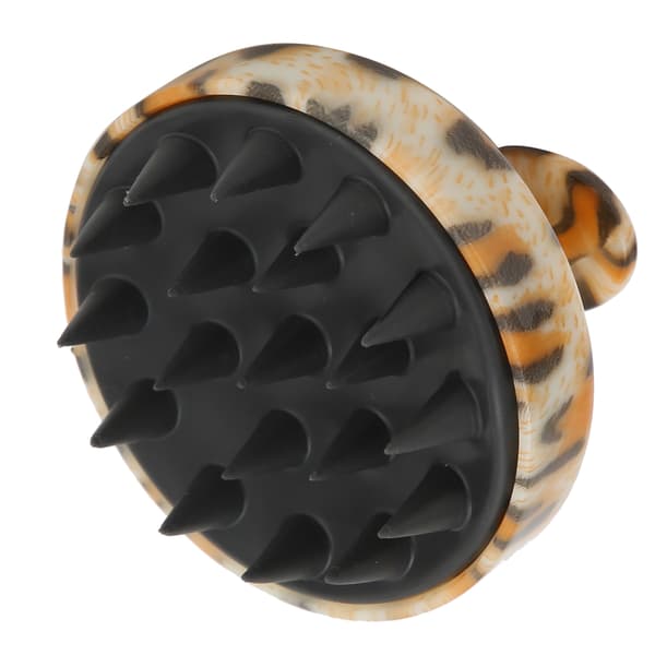 Silikon Shampoo Børste Hodebunn Eksfoliering Myk Hode Skrubber Leopard Mønster Dusjbørste