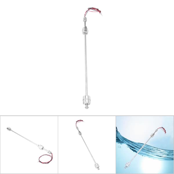 Rustfrit stål dobbelt kugle væskeniveau sensor tankmåler DC0-110V 400mm flyder