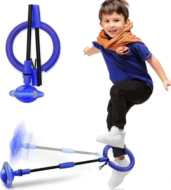 Hoppboll för barn - Vikbar Flash Wheel Hoppboll, Utomhusleksaker, Ny 2026 Blue
