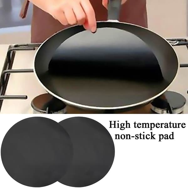 Non-stick Runda Pannfoder Ark 2-pack 24cm Högtemperatur Matlagning BBQ Bakning