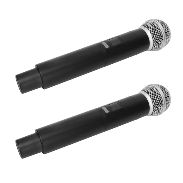 Professionellt trådlöst mikrofonsystem 1 för 2 handhållna dynamiska karaoke kyrksång