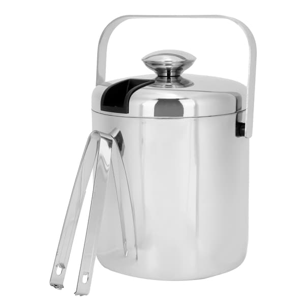 Isbehållare i rostfritt stål med lock och sil - 1300 ml