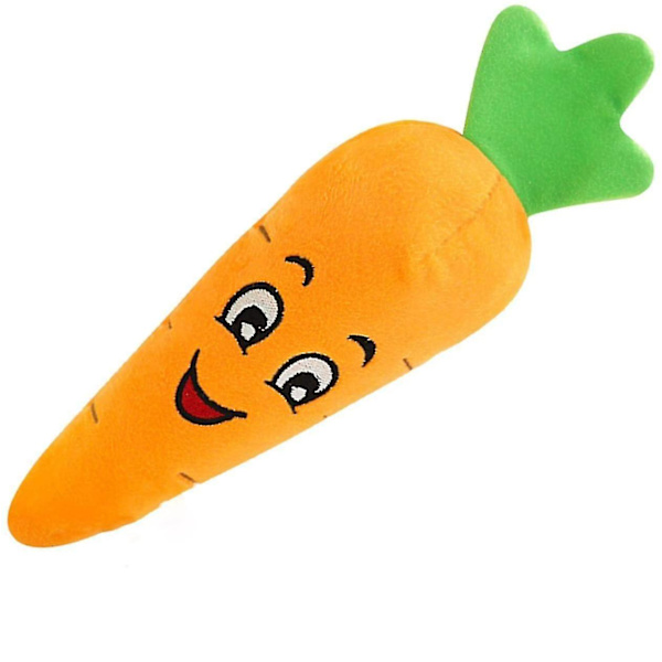 Hund Piper leksaker, frukt och grönsaker plysch tugga mjuk docka carrot
