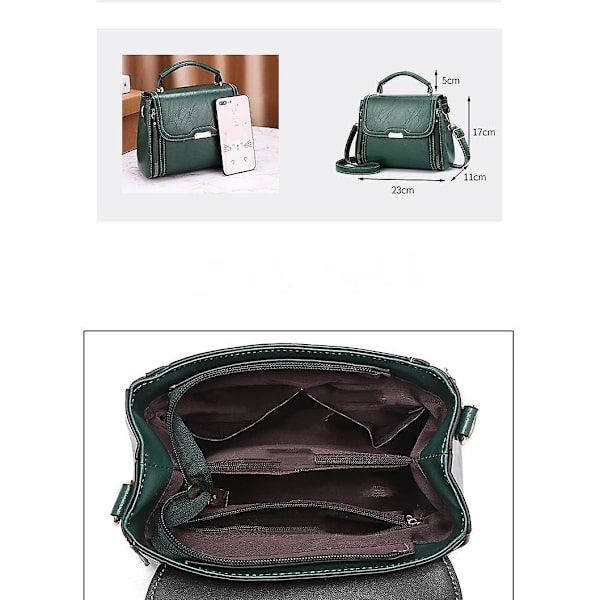 Handväskor Dammodedekoration Blixtlåsklaff Liten axel Cross-body sadelväska med låsstängning A916-639 Brown
