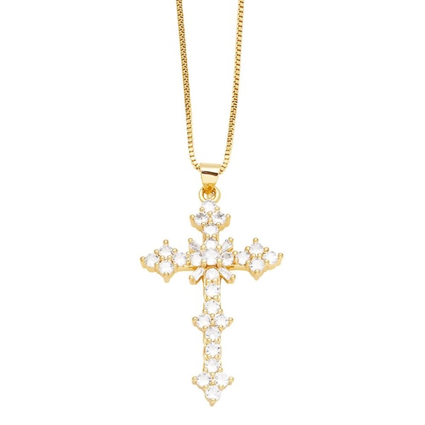 Kaulakoru Vintage Zircon Cross Muotikorut Ac8662 Blue