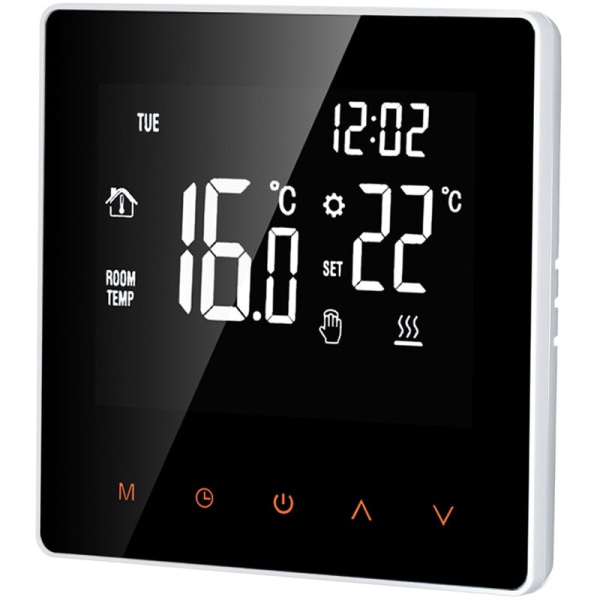 Smart termostat Digital temperaturkontrol LCD-berøringsskærm Ugentlig programmerbar elektrisk termostat Gulvvarme f
