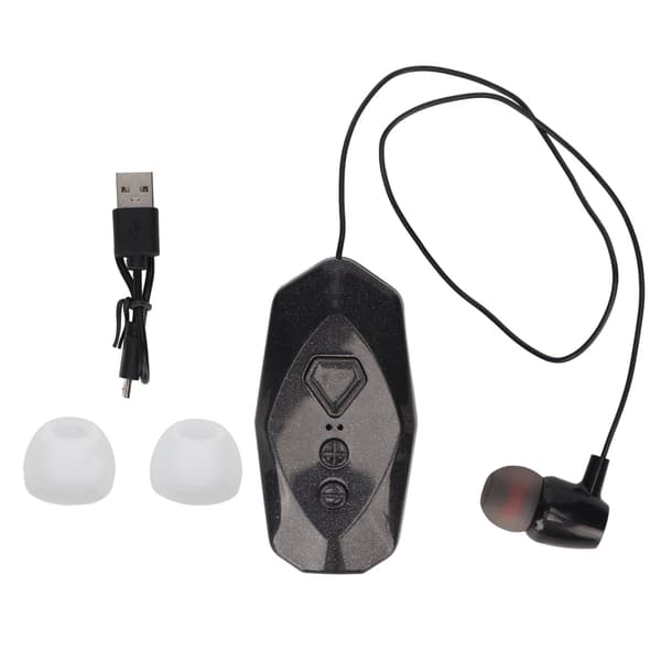 Clip-on trådløst høreapparat, enkelt øre, lang batteritid, strømdisplay, krave Bluetooth headset, kontor, forretning