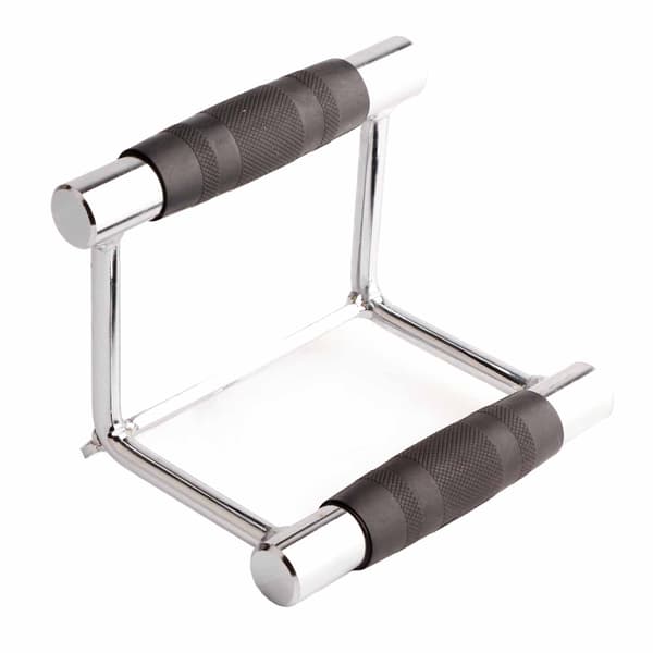 Fitness Triceps V Bar Press Ned Stang Rustfritt Stål Gummigrep