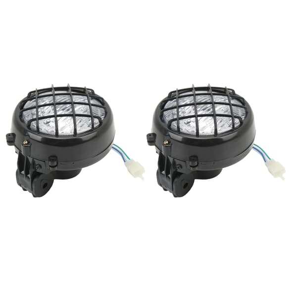 Par med 12V ATV LED frontlykter med pærer Lampegrill erstatning for Warrior 1996-2001