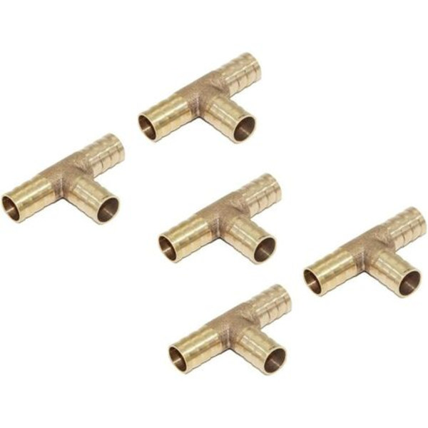 5kpl Liitin Piikkiliitin T-tyyppinen letku Polttoaine Vesi Liitos Putkiliittimet Liitin - 12mm