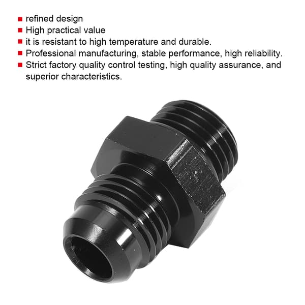Sort Universal ORB 6 O Ring AN6 Ekstern Gevind Adapter Connector System