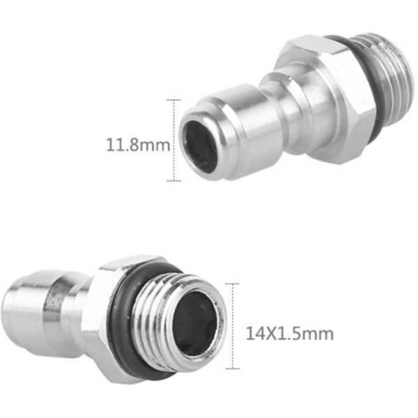1/4'' højtryksrenser sæt lynkobling Messing høj koblingsadapter højtryksrenser fitting højtryksrenser C