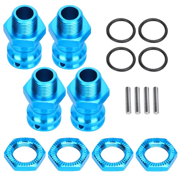 Aluminiumlegering 17 mm hex-hjulförlängningsadapter (4st) - 1/8 RC bilmodell (blå)