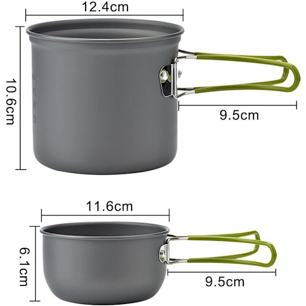 Picknick Camping Vandring Backpacking Pot Pan Köksredskap