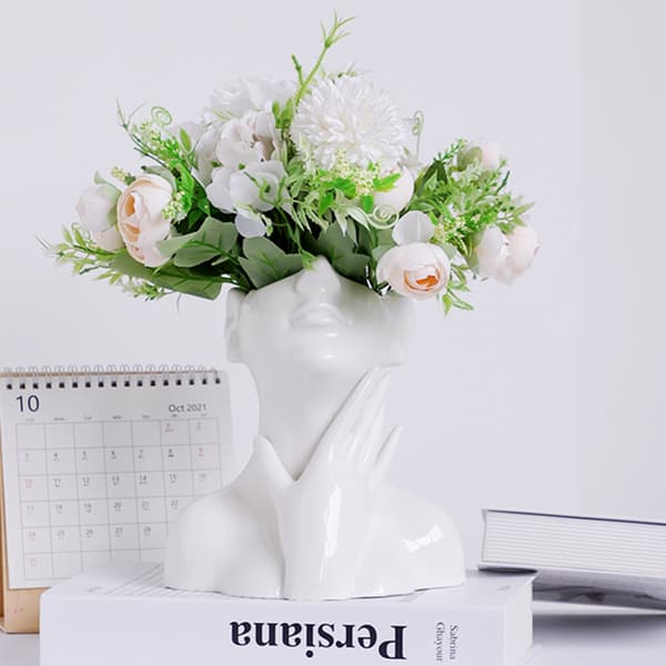 Keramisk Blomvas Dekorativ Heminredning Vardagsrum Arrangemang