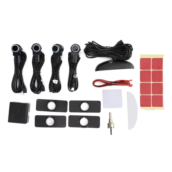Intelligent parkeringsradararmssett 4 sensorprobe LED-skjerm bilryggeassistent system