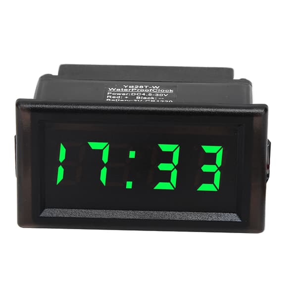 DC 4.5 30V Vattentät Bil Auto Elektronisk LED Digital Klocka Grön Display