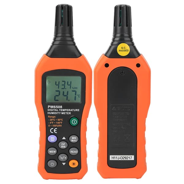 PeakMeter PM6508 Digital Hygrometer Termometer Fuktighet Temperaturmåler