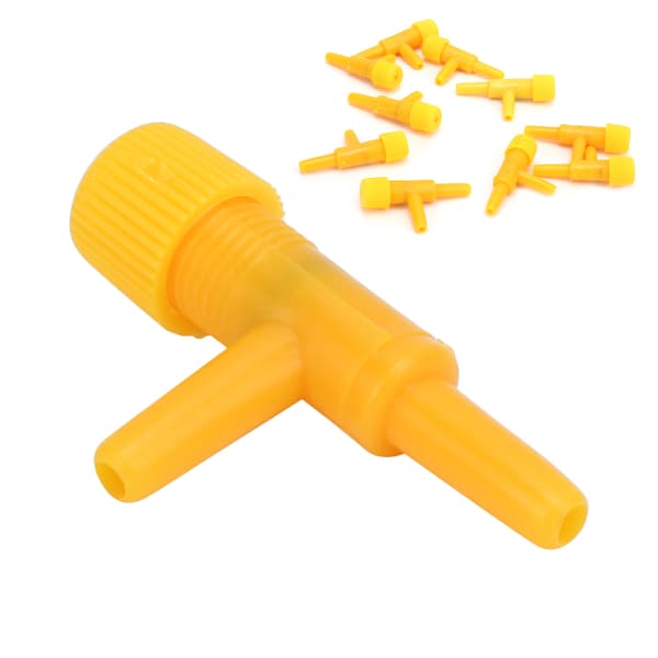 T-formet Plast 2-veis Luftventil Akvarium Luftpumpe Splitter