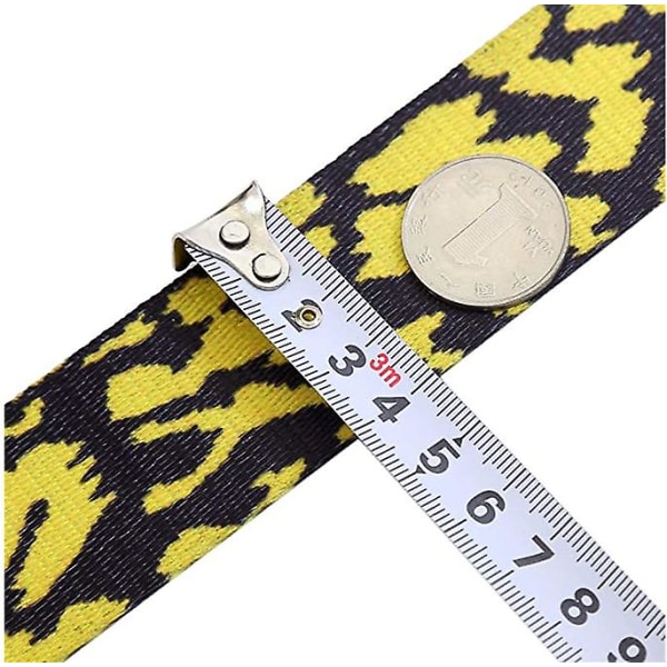 Justerbar rem E Gul Leopard Guldkrog