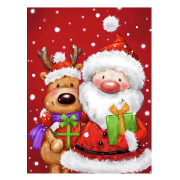 Diamond painting av Santa Elk-serien (30*40 cm) D