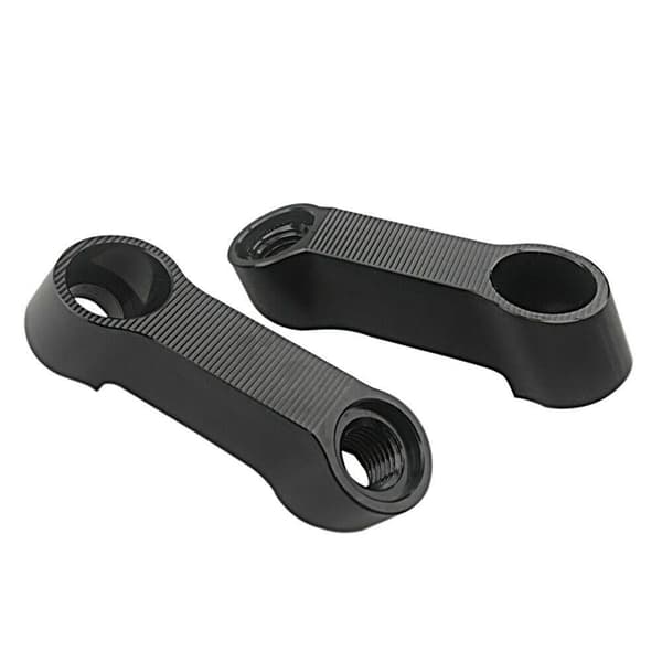 Motorcykelspejlforlænger Riser Adapter Sort