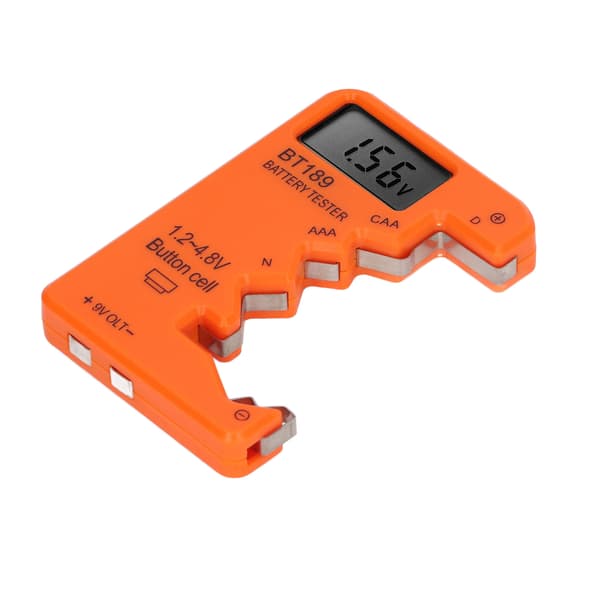 Digital Batterikapacitetstestare AA AAA 6F22 9V 1.5V Orange Displayverktyg