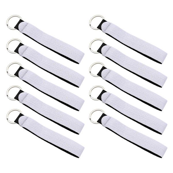 10 stk Nøglebåndsrem Armbåndsnøglering Bulk Håndledsnøglering
