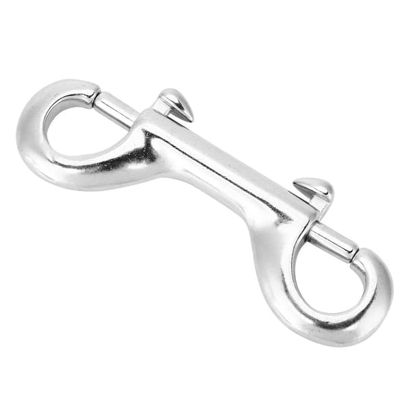 Sølvfarget rustfritt stål dobbel ended klips krok bolt snap dykking spenne 65mm