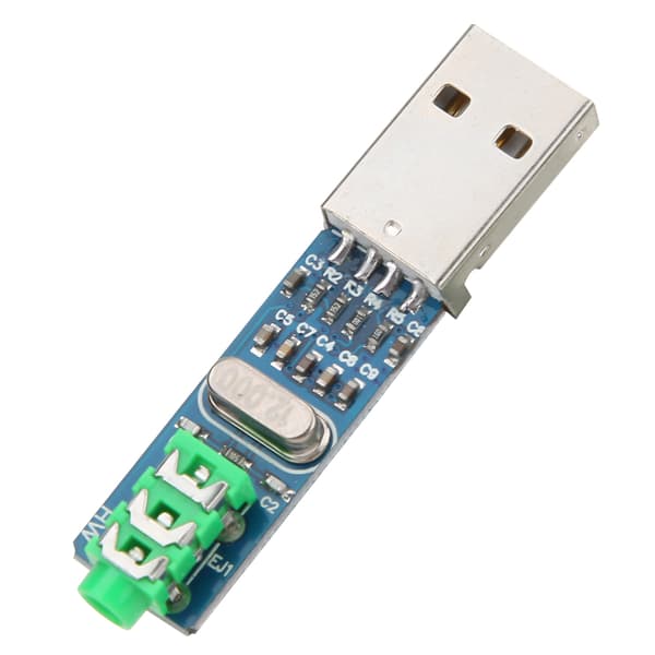 5V Mini USB DAC Dekoder PCM2704 USB Lydkort Analog Lydkort