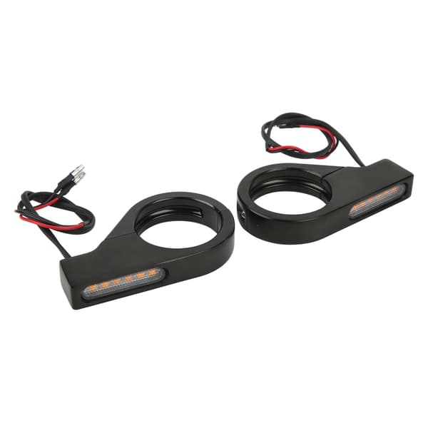 12V Vandtæt Universal Sort LED Blinklys til 41mm Motorcykel Gaffelrør