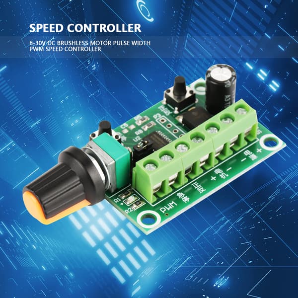 DC Borstlös Motor Hastighetsregulator PWM Regulator Switch 6V till 30V