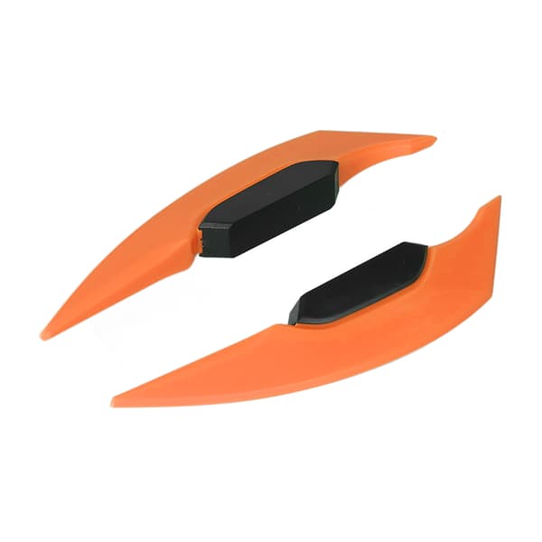Universal Motorcykel Sidovinge Aerodynamisk Spoiler Orange 1 Par
