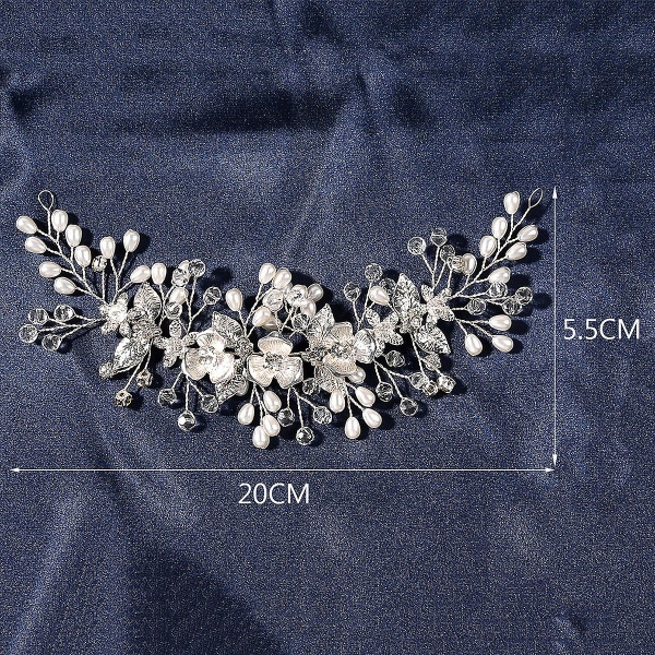 Metalliseoshiustarvikkeet Strassikivikoriste Hiusnauha helmillä naisille