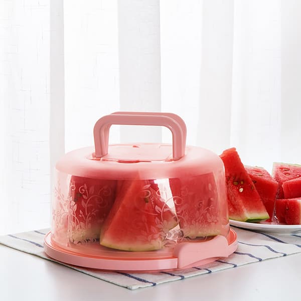 Bærbar Cupcake-boks med håndtak - Transparent kakeoppbevaring
