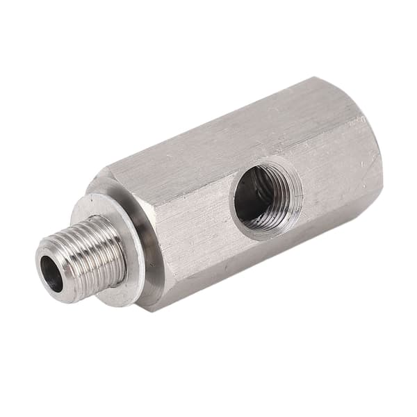 M10x1 0 Oliestrykssensor T til M10 Adapter Turbo Feed Line Måler Rustfrit Stål