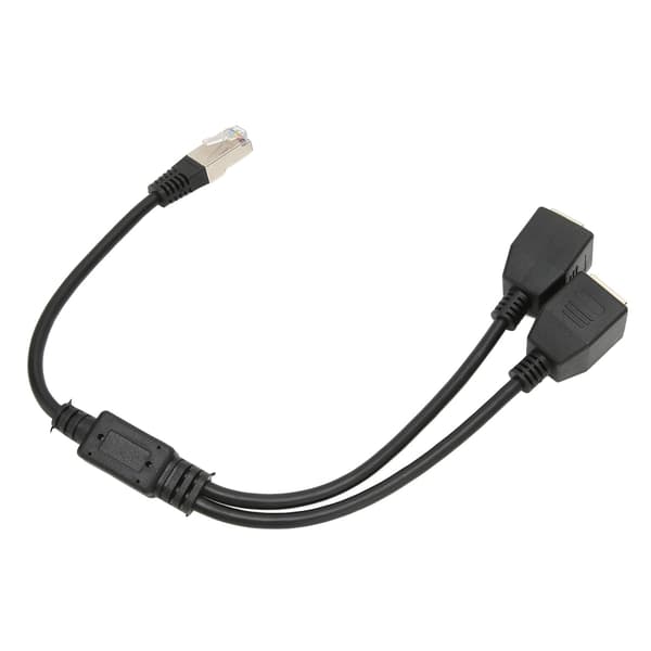 RJ45 Ethernet Splitter Kabel 1 Han til 2 Hun Porte Stabil Hurtig Transmission Cat5 til Router Modem