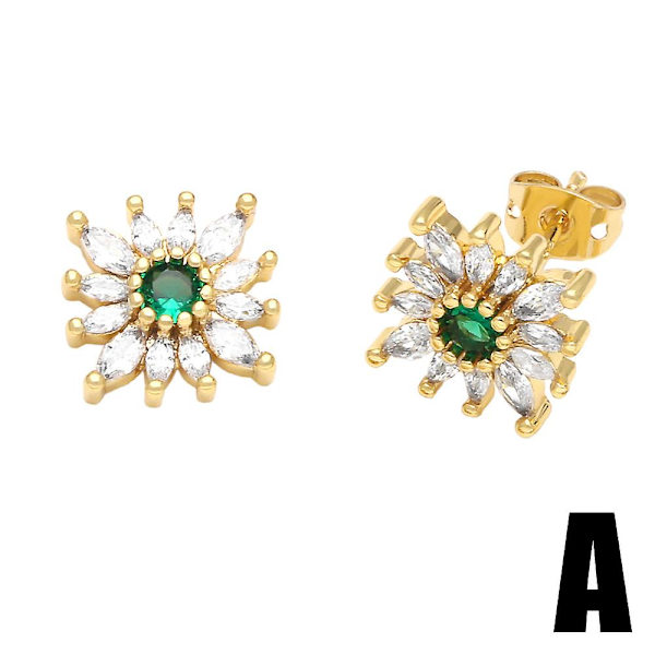 Örhängen Vintage Zircon Cross Modesmycken Ac8712 A