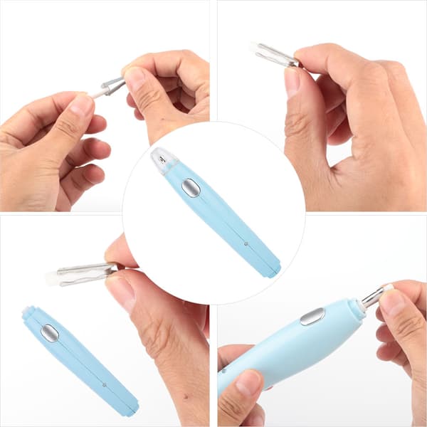 Elektrisk USB-ladbar viskelær med 16 refill - Rosa