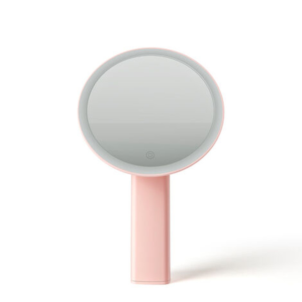 8,5" sminkspegel med lampor, frirotation, rosa