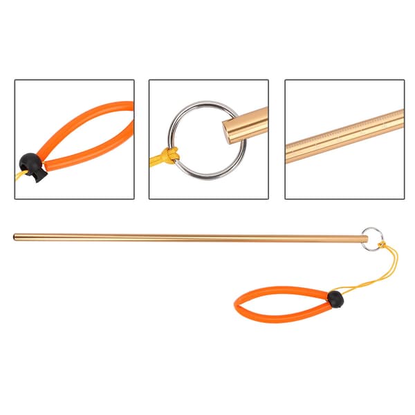 Dykning Tickle Pointer Stick av Aluminiumlegering med Mätning & Snodd (Gyllene)