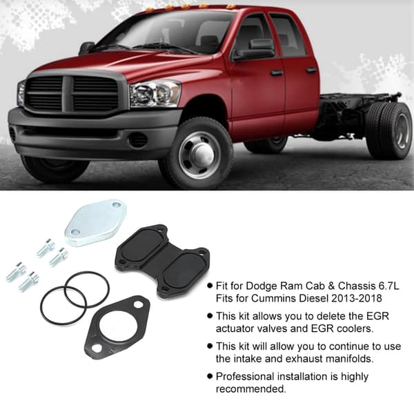 EGR Slette Kit for Dodge Ram Cab Chassis 6 7L Cummins Diesel 2013 2018