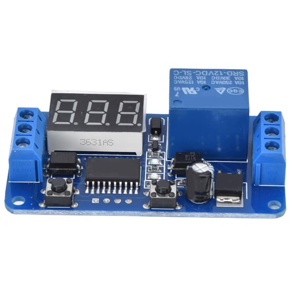 12V Uendelig Cyklus Timer Relæmodul med LED-display MCU Tidsstyringskontakt