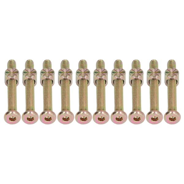 M6x60mm Møbel Hex Hoved Bolte 10 Sæt Galvaniseret Rustfrit Stål Hardware Kit