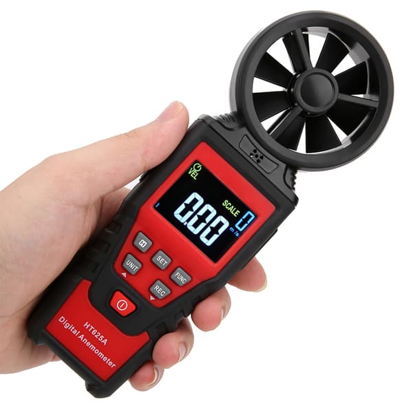 HT625B Handhållen USB Anemometer Digital LCD-skärm Vindhastighetsmätare Luftvolymmätare